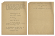 Moe Howard's 6pp. Script for Three Stooges Sketch Featuring Curly Joe, Circa Early 1960s -- With Moe's Annotations on First Page -- Very Good Condition